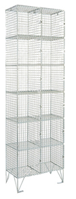 Six Compartment Nest of Two Mesh Locker (with or without door)